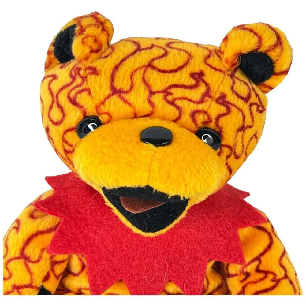 1999 Grateful Dead FIRE Beanie Bear Plush By Liquid‎ Blue 7” Stuffed Animal Toy